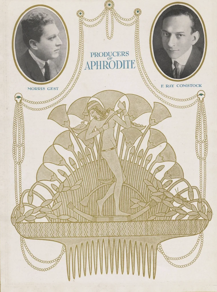 An illustration from Aphrodite : a romance of ancient Egypt / play by Pierre Frondaie and George C. Hazelton ; founded on the novel [by] Pierre Louys ; story novelized by William A. Page ; book illustrated by Carl Link, 1919, leaf 37