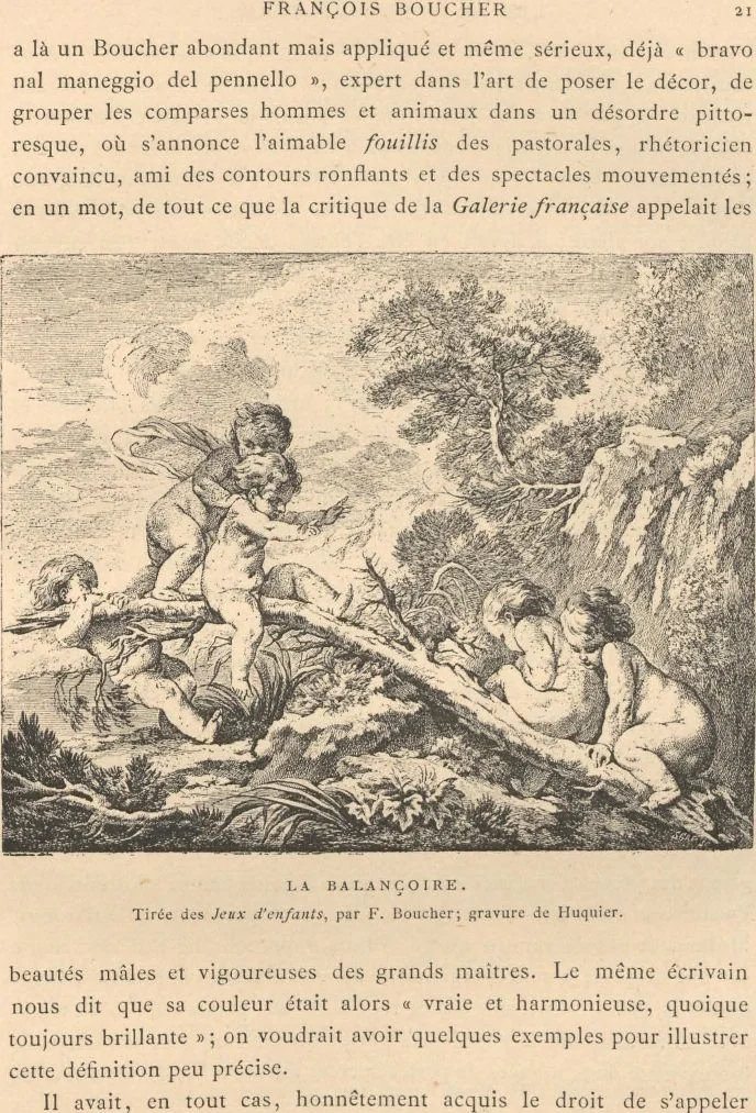 An illustration from F. Boucher / par André Michel, 1889, leaf 20