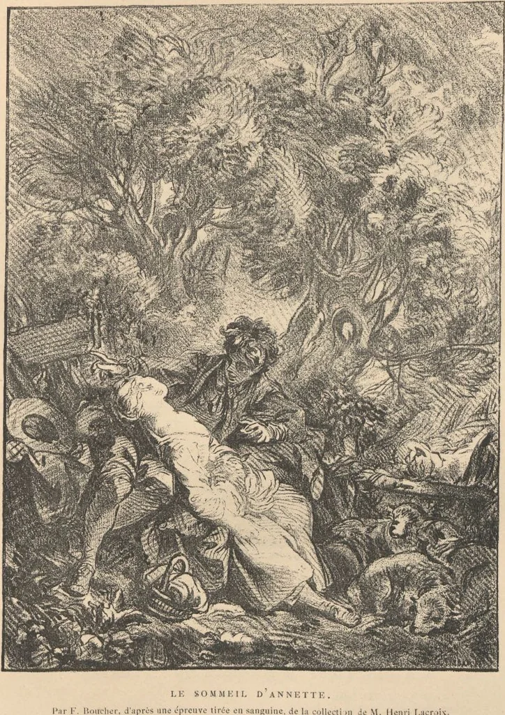 An illustration from F. Boucher / par André Michel, 1889, leaf 70