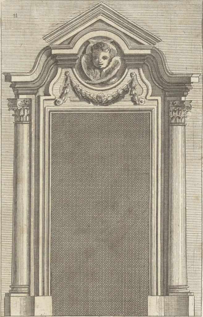 An illustration from Studio d'architettura civile / invenzione disegno, ed intaglio di Filippo Vasconi, cittadino Rom° ... [i.e., Romano], 1725, leaf 13