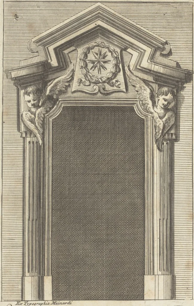 An illustration from Studio d'architettura civile / invenzione disegno, ed intaglio di Filippo Vasconi, cittadino Rom° ... [i.e., Romano], 1725, leaf 4