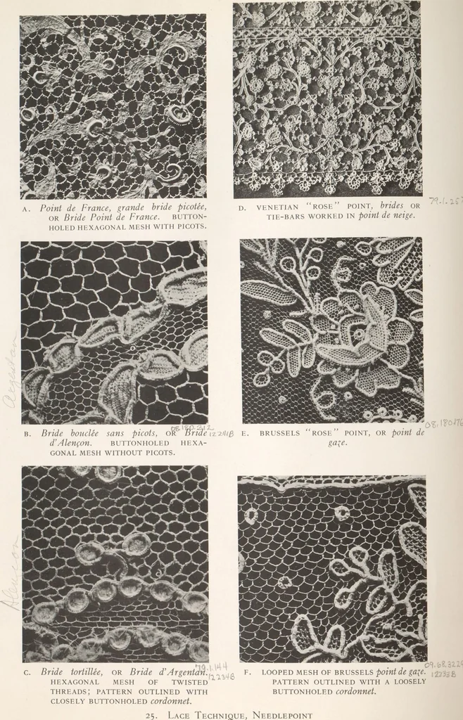 An illustration from Antique laces of American collectors : Volume 2 / text by Frances Morris & Marian Hague, 1920, leaf 108