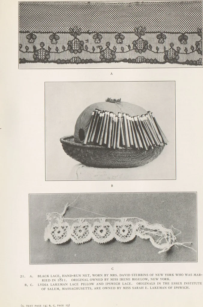 An illustration from Antique laces of American collectors : Volume 2 / text by Frances Morris & Marian Hague, 1920, leaf 49