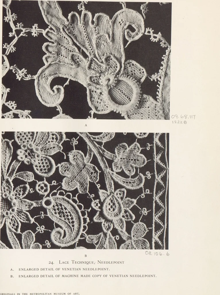 An illustration from Antique laces of American collectors : Volume 2 / text by Frances Morris & Marian Hague, 1920, leaf 90