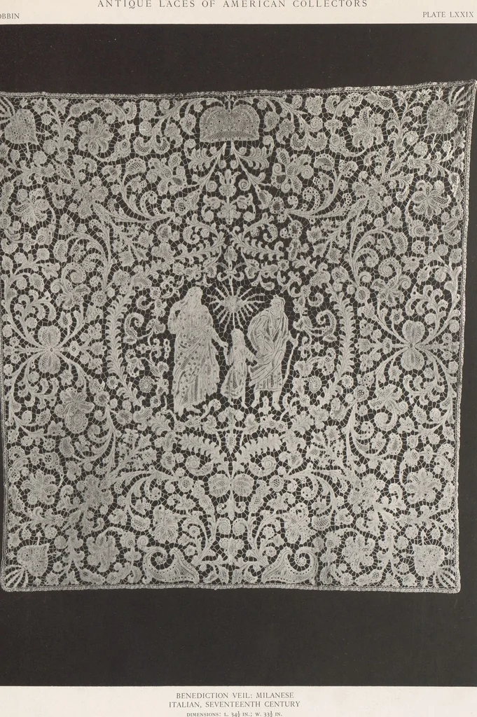 An illustration from Antique laces of American collectors : Volume 1 / text by Frances Morris & Marian Hague, 1920, leaf 100