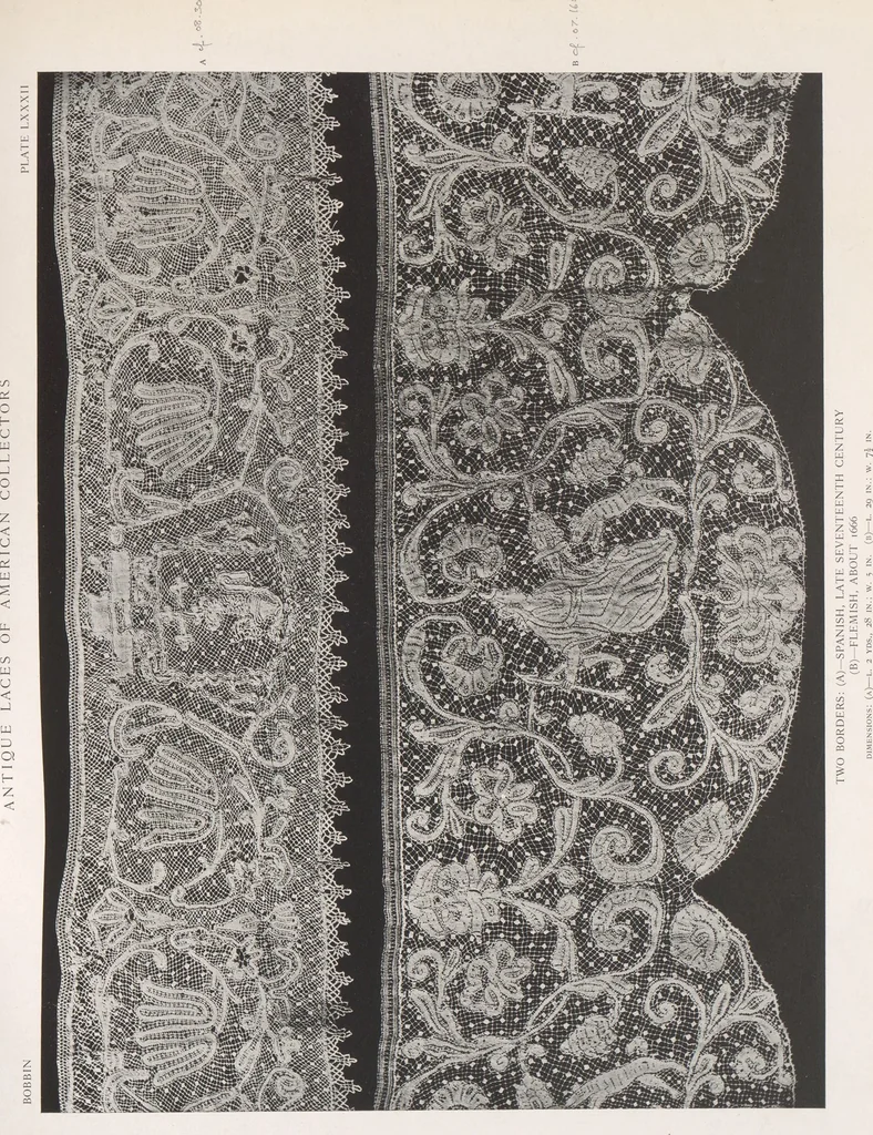 An illustration from Antique laces of American collectors : Volume 1 / text by Frances Morris & Marian Hague, 1920, leaf 103