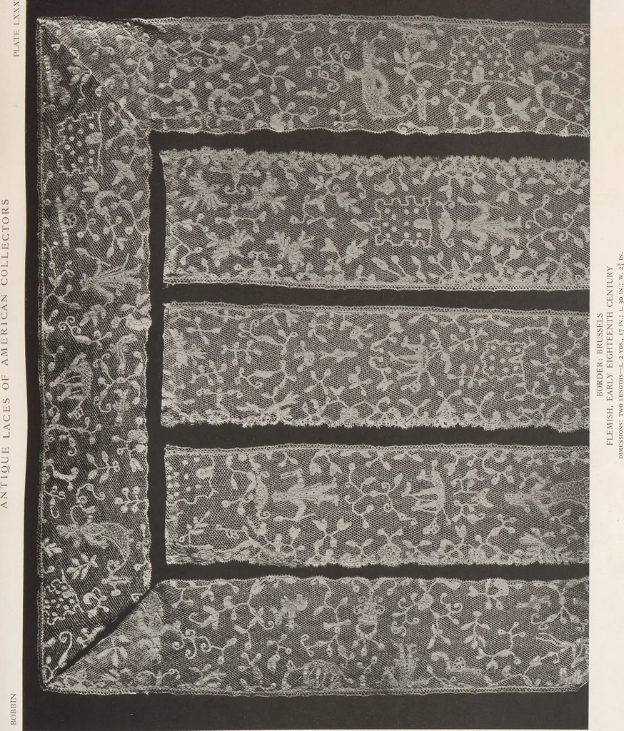 An illustration from Antique laces of American collectors : Volume 1 / text by Frances Morris & Marian Hague, 1920, leaf 109