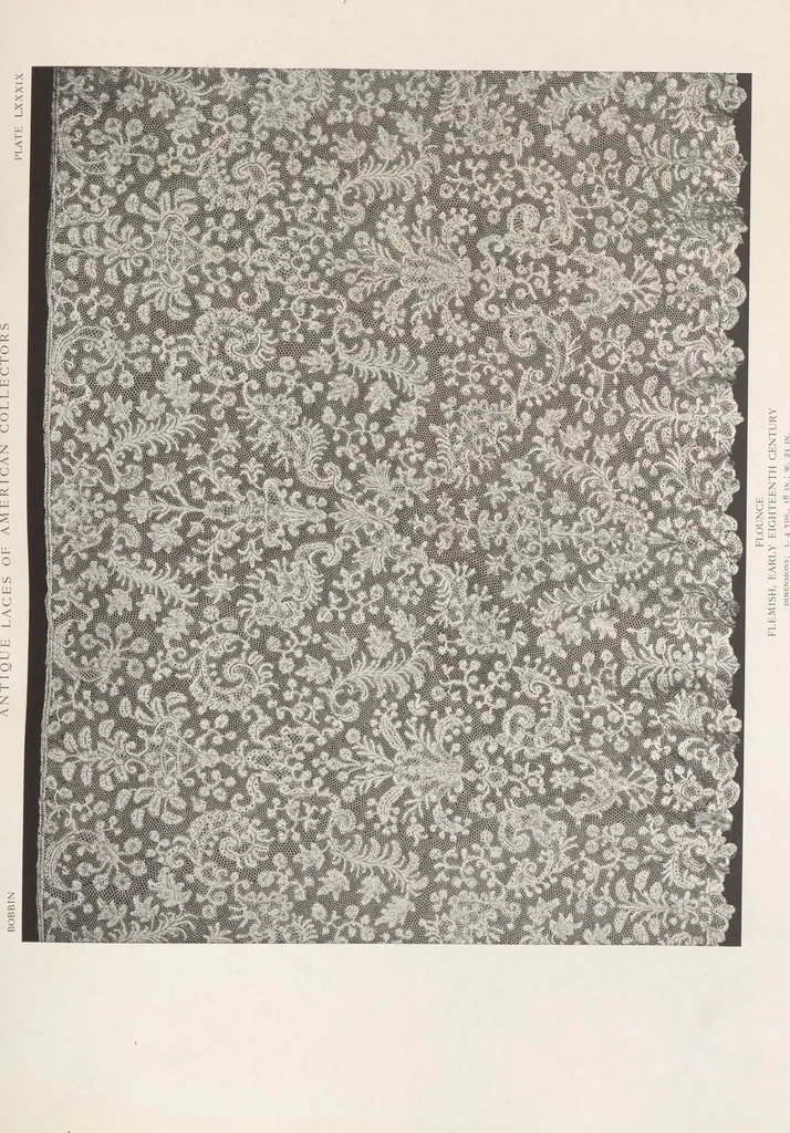 An illustration from Antique laces of American collectors : Volume 1 / text by Frances Morris & Marian Hague, 1920, leaf 110