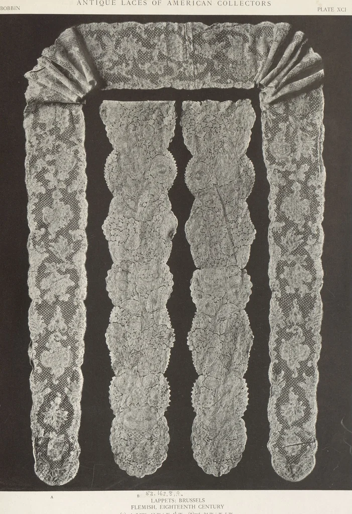 An illustration from Antique laces of American collectors : Volume 1 / text by Frances Morris & Marian Hague, 1920, leaf 112