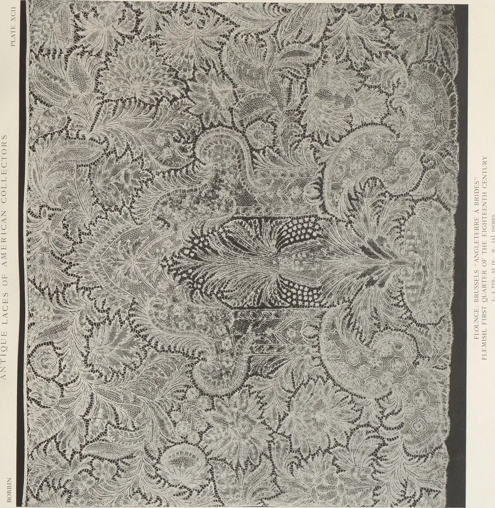 An illustration from Antique laces of American collectors : Volume 1 / text by Frances Morris & Marian Hague, 1920, leaf 113