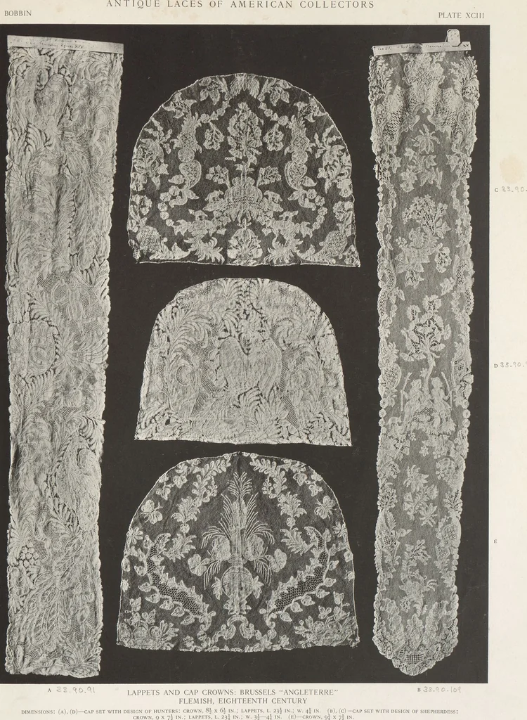 An illustration from Antique laces of American collectors : Volume 1 / text by Frances Morris & Marian Hague, 1920, leaf 114