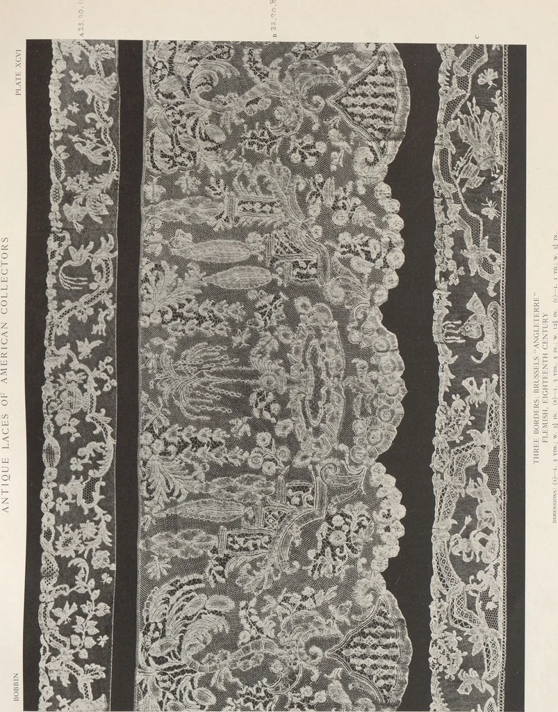An illustration from Antique laces of American collectors : Volume 1 / text by Frances Morris & Marian Hague, 1920, leaf 117