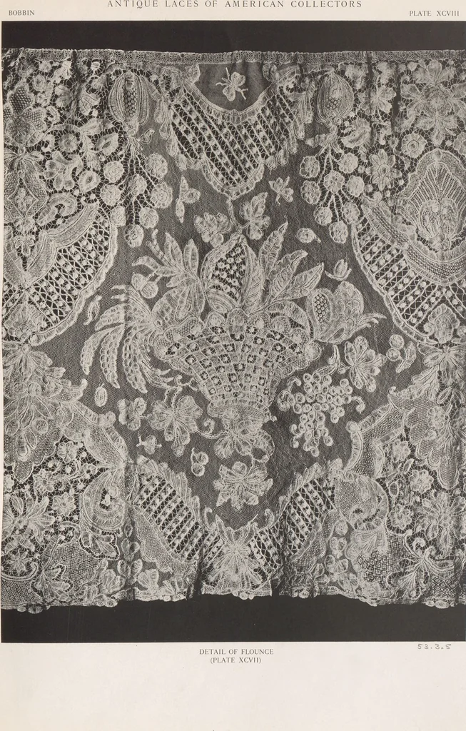 An illustration from Antique laces of American collectors : Volume 1 / text by Frances Morris & Marian Hague, 1920, leaf 119