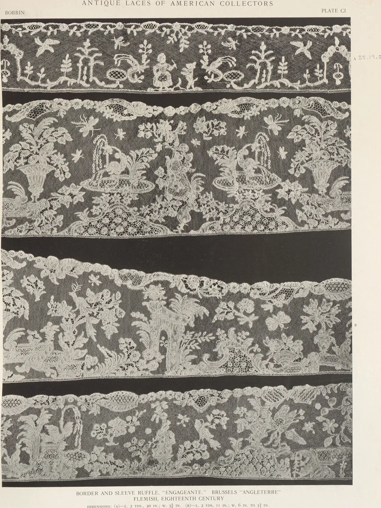 An illustration from Antique laces of American collectors : Volume 1 / text by Frances Morris & Marian Hague, 1920, leaf 122