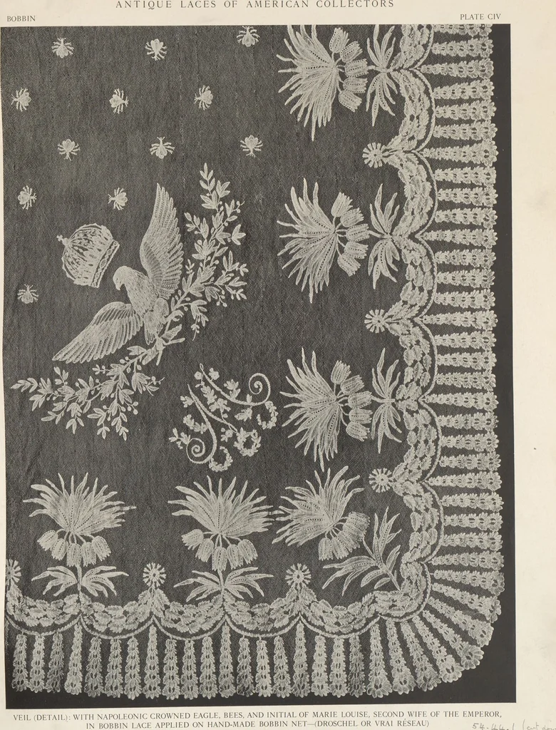 An illustration from Antique laces of American collectors : Volume 1 / text by Frances Morris & Marian Hague, 1920, leaf 125