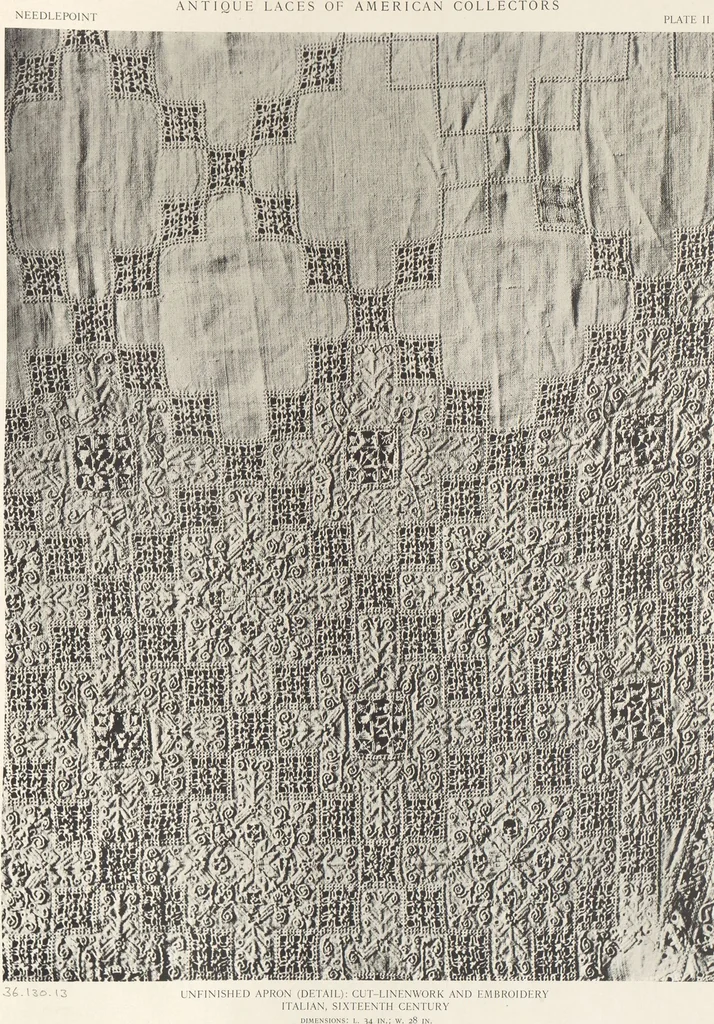 An illustration from Antique laces of American collectors : Volume 1 / text by Frances Morris & Marian Hague, 1920, leaf 23