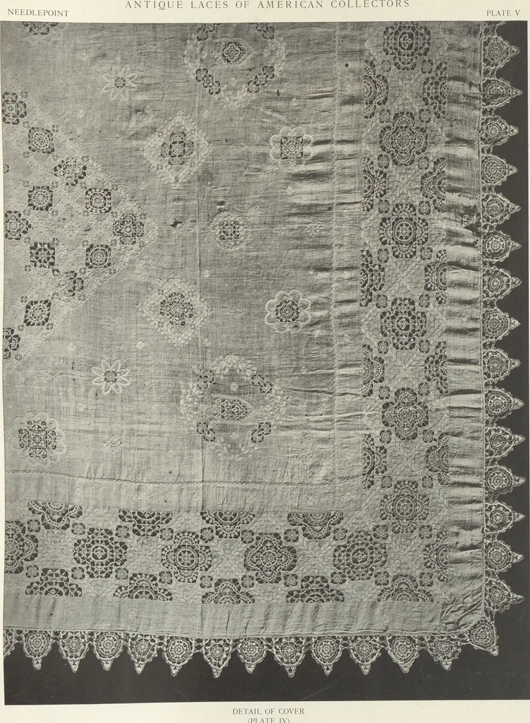 An illustration from Antique laces of American collectors : Volume 1 / text by Frances Morris & Marian Hague, 1920, leaf 26