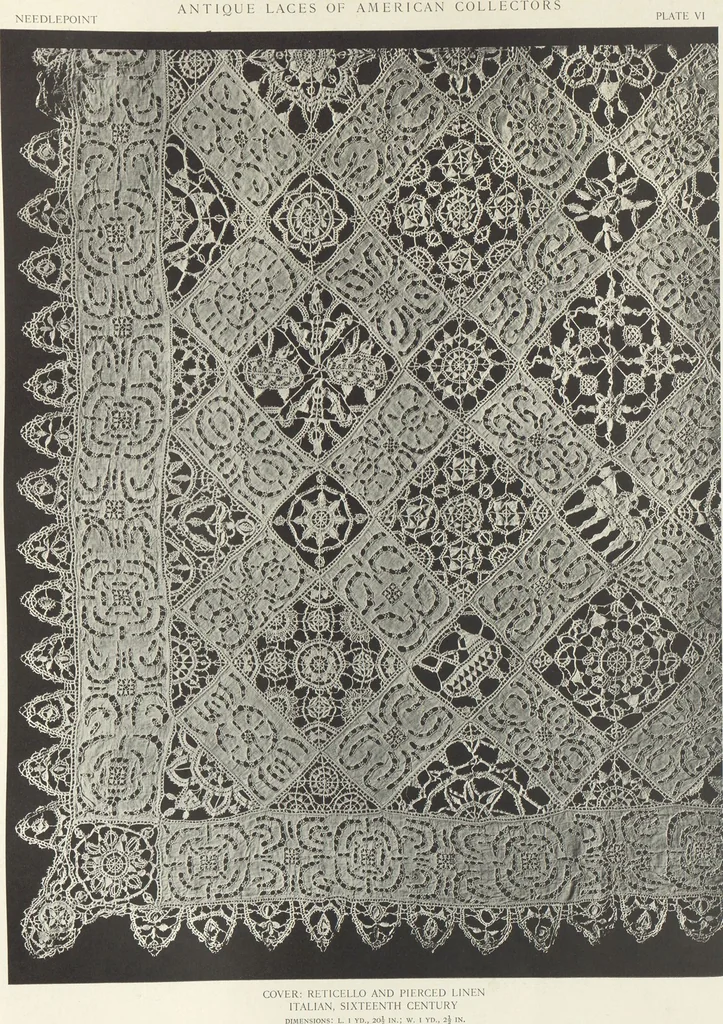 An illustration from Antique laces of American collectors : Volume 1 / text by Frances Morris & Marian Hague, 1920, leaf 27