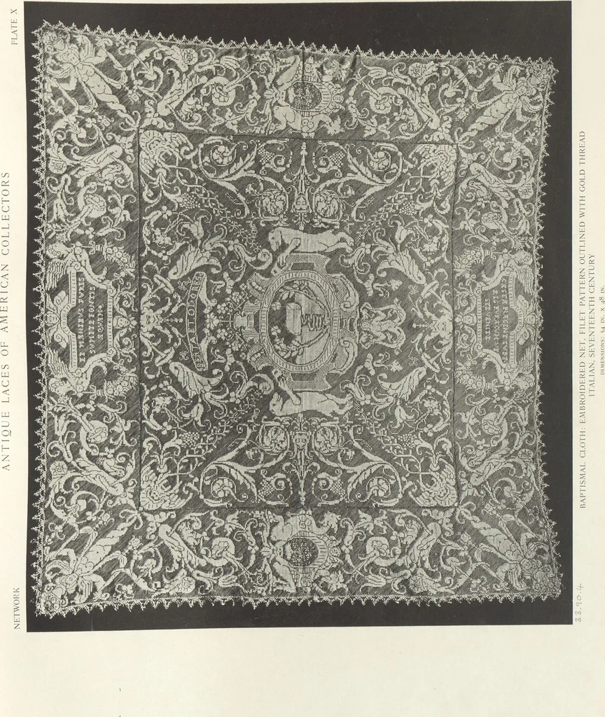 An illustration from Antique laces of American collectors : Volume 1 / text by Frances Morris & Marian Hague, 1920, leaf 31