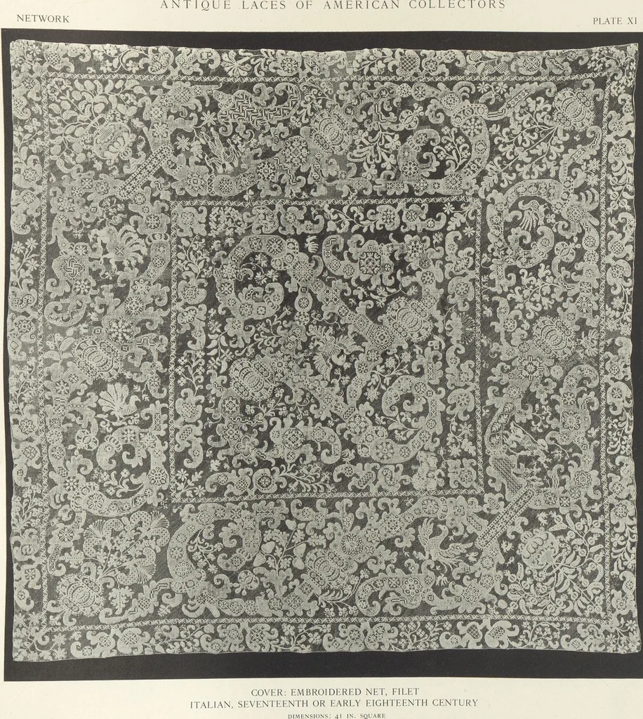 An illustration from Antique laces of American collectors : Volume 1 / text by Frances Morris & Marian Hague, 1920, leaf 32