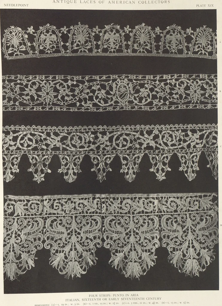 An illustration from Antique laces of American collectors : Volume 1 / text by Frances Morris & Marian Hague, 1920, leaf 40
