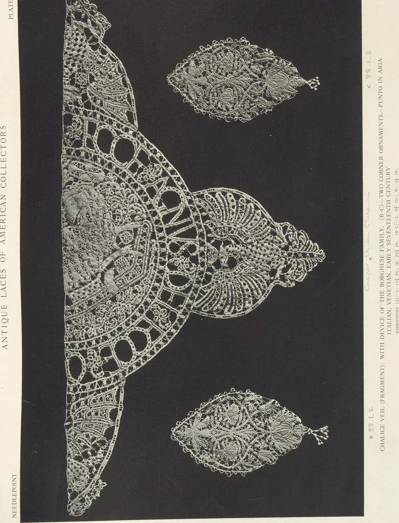 An illustration from Antique laces of American collectors : Volume 1 / text by Frances Morris & Marian Hague, 1920, leaf 41