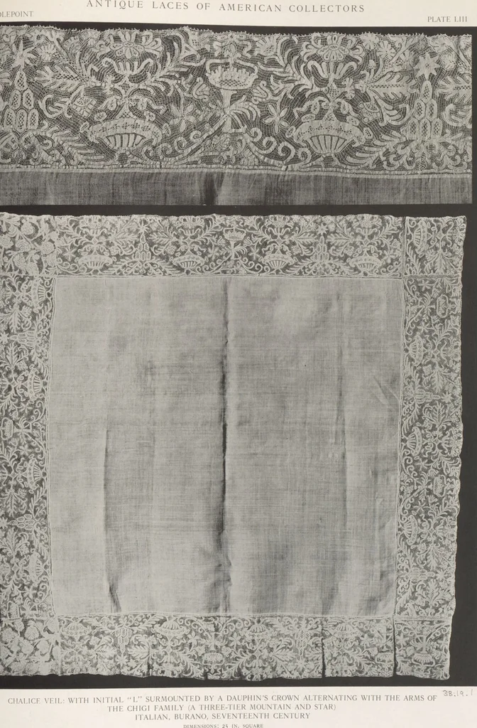 An illustration from Antique laces of American collectors : Volume 1 / text by Frances Morris & Marian Hague, 1920, leaf 74