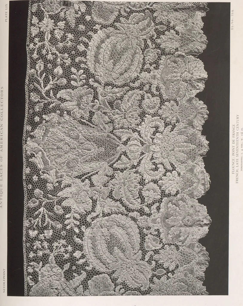 An illustration from Antique laces of American collectors : Volume 1 / text by Frances Morris & Marian Hague, 1920, leaf 80