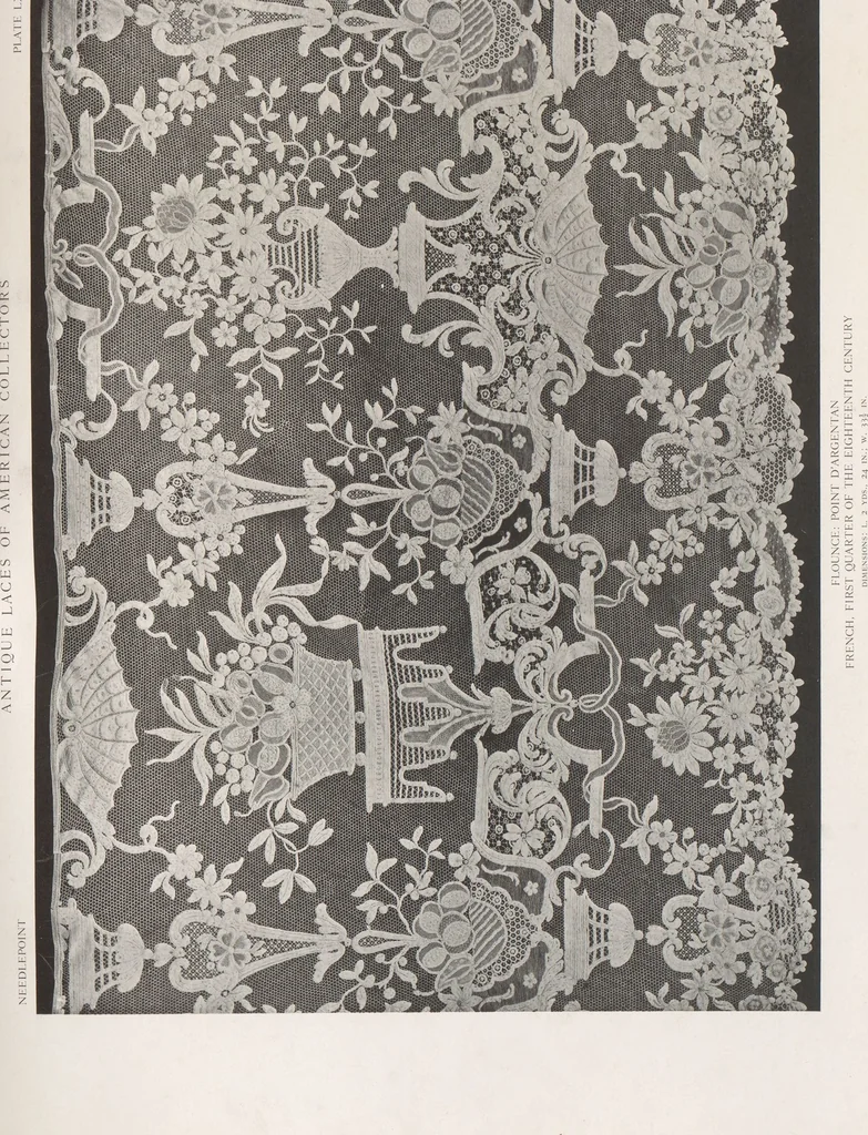 An illustration from Antique laces of American collectors : Volume 1 / text by Frances Morris & Marian Hague, 1920, leaf 86
