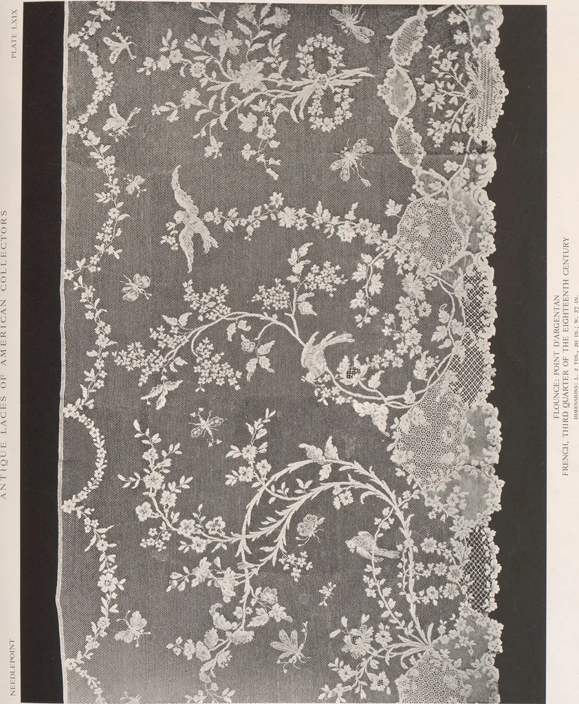 An illustration from Antique laces of American collectors : Volume 1 / text by Frances Morris & Marian Hague, 1920, leaf 90