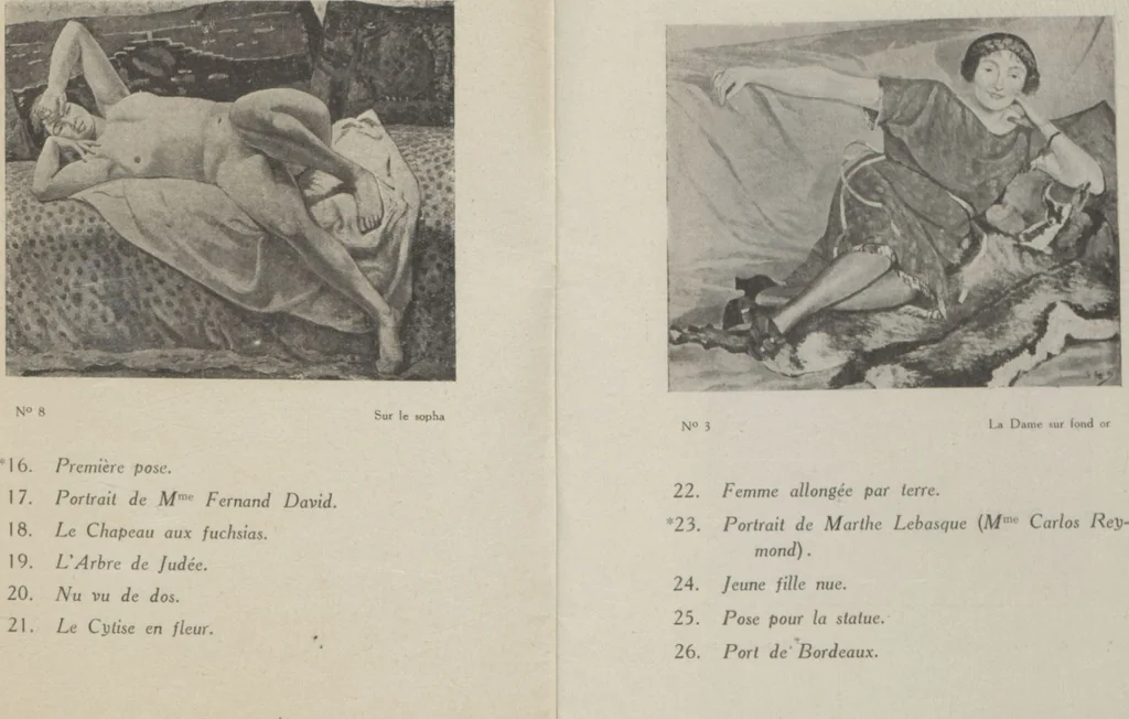An illustration from Exposition G. Agutte (Mme Marcel Sembat) : peintures sur fibro-ciment, sculptures, aquarelles, gouachées, 1919, leaf 4