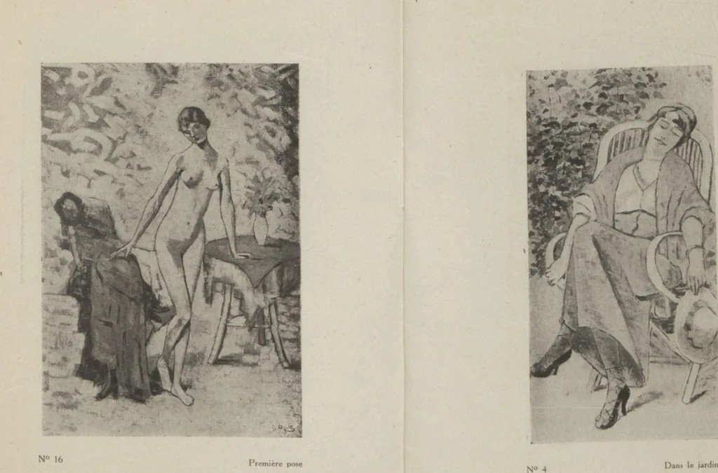 An illustration from Exposition G. Agutte (Mme Marcel Sembat) : peintures sur fibro-ciment, sculptures, aquarelles, gouachées, 1919, leaf 5