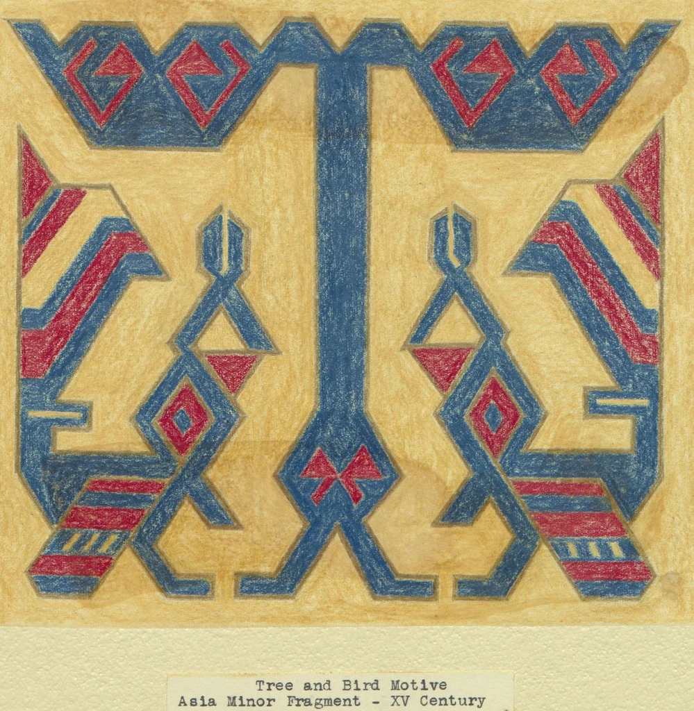 An illustration from Original drawings of Turkoman rug designs / Amos Batemann Thacher, 1940, leaf 14