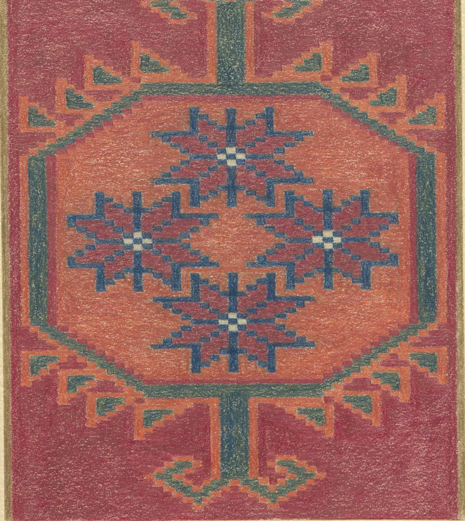 An illustration from Original drawings of Turkoman rug designs / Amos Batemann Thacher, 1940, leaf 32