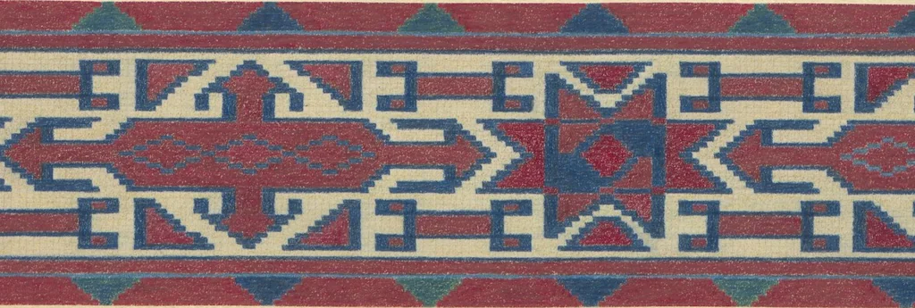 An illustration from Original drawings of Turkoman rug designs / Amos Batemann Thacher, 1940, leaf 33