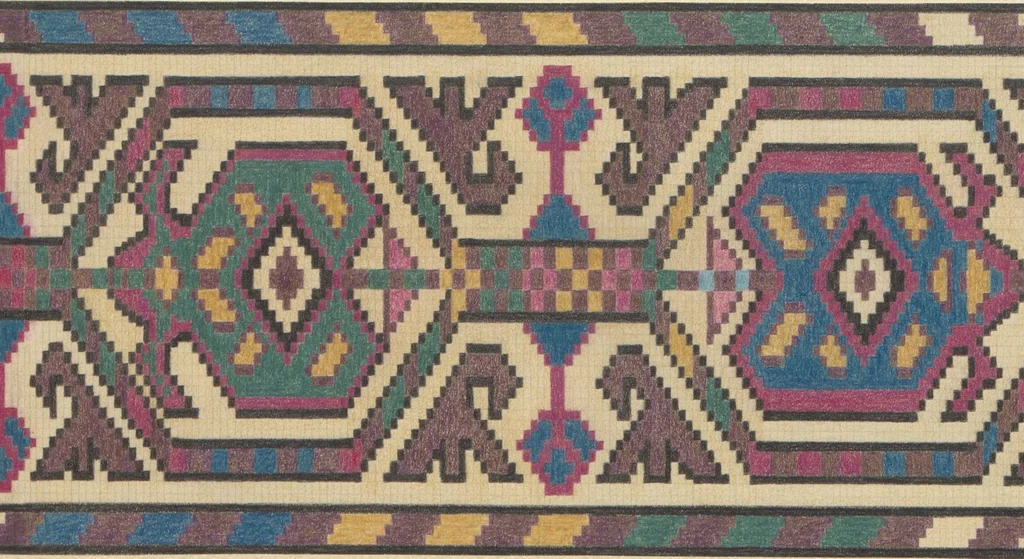 An illustration from Original drawings of Turkoman rug designs / Amos Batemann Thacher, 1940, leaf 36