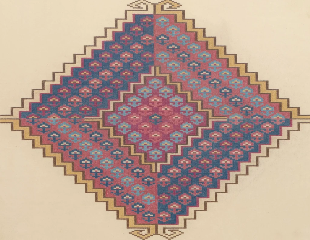 An illustration from Original drawings of Turkoman rug designs / Amos Batemann Thacher, 1940, leaf 40