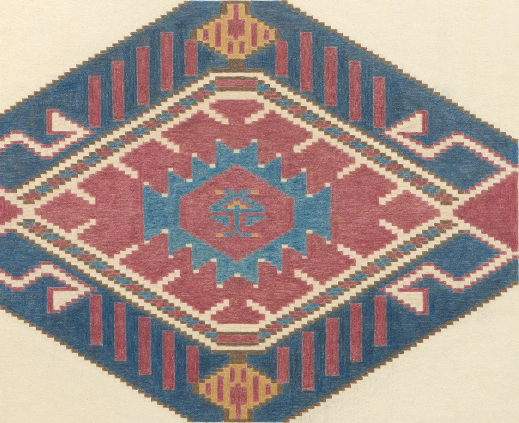 An illustration from Original drawings of Turkoman rug designs / Amos Batemann Thacher, 1940, leaf 43