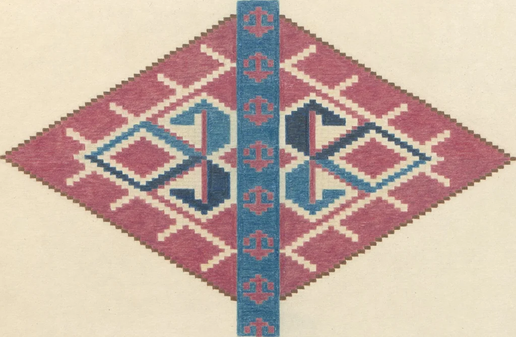 An illustration from Original drawings of Turkoman rug designs / Amos Batemann Thacher, 1940, leaf 44