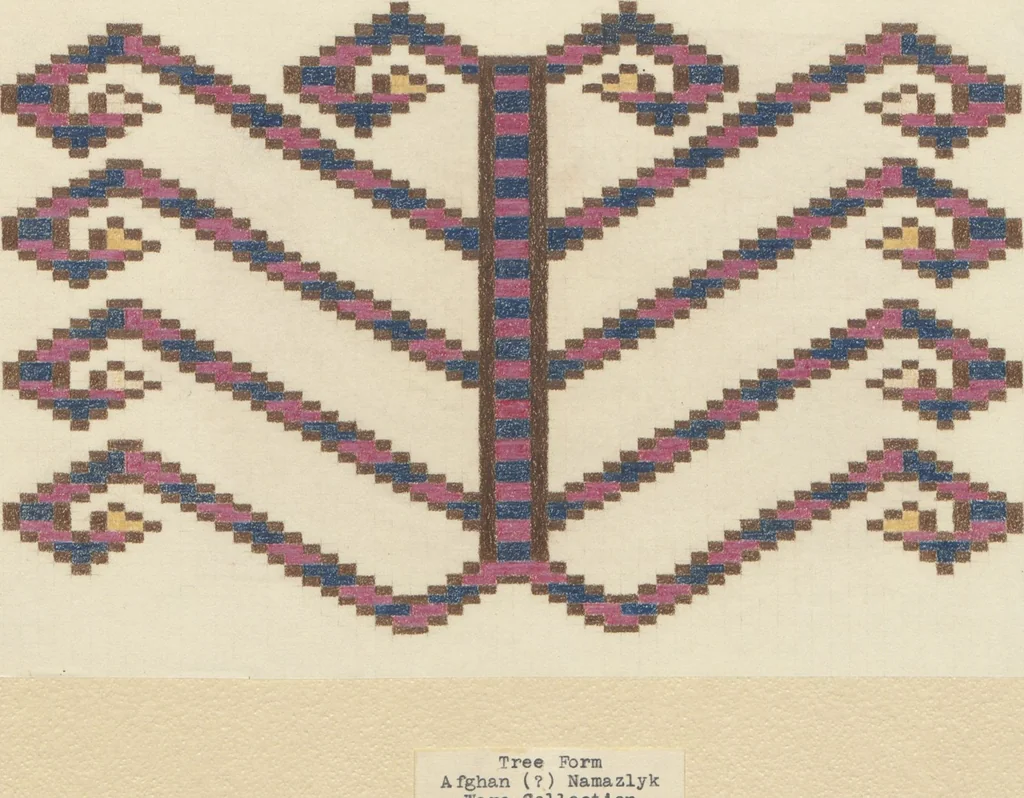 An illustration from Original drawings of Turkoman rug designs / Amos Batemann Thacher, 1940, leaf 49