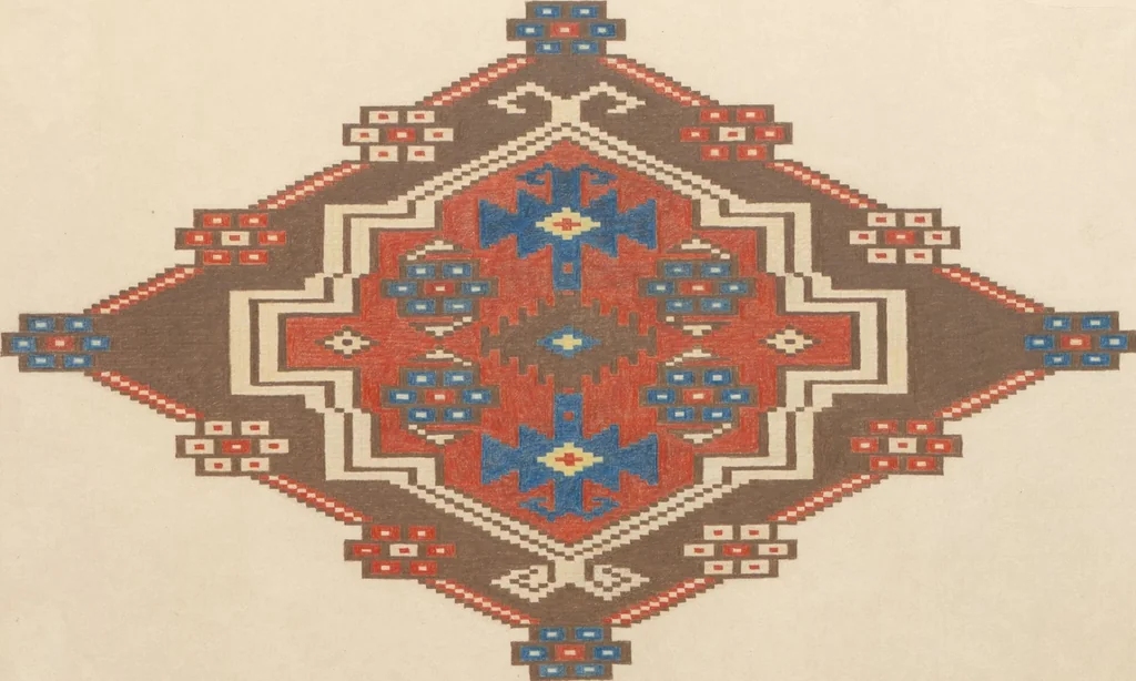 An illustration from Original drawings of Turkoman rug designs / Amos Batemann Thacher, 1940, leaf 53