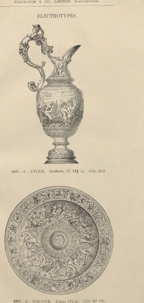 An illustration from Inventory of reproductions in metal : comprising, in addition to those available for sale to the public, electrotypes bought or made specially for the use of the South Kensington Museum, and Schools of Art, copied by special permission from originals in the Imperial and Government Collections in England, France, Russia, Austria, Italy, Spain, Denmark, and Holland ... manufactured by Elkington & Co., Limited, 1900, leaf 16