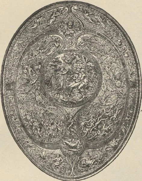 An illustration from Inventory of reproductions in metal : comprising, in addition to those available for sale to the public, electrotypes bought or made specially for the use of the South Kensington Museum, and Schools of Art, copied by special permission from originals in the Imperial and Government Collections in England, France, Russia, Austria, Italy, Spain, Denmark, and Holland ... manufactured by Elkington & Co., Limited, 1900, leaf 22