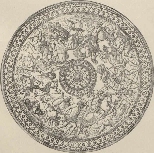 An illustration from Inventory of reproductions in metal : comprising, in addition to those available for sale to the public, electrotypes bought or made specially for the use of the South Kensington Museum, and Schools of Art, copied by special permission from originals in the Imperial and Government Collections in England, France, Russia, Austria, Italy, Spain, Denmark, and Holland ... manufactured by Elkington & Co., Limited, 1900, leaf 36