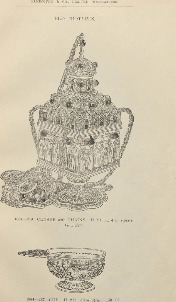 An illustration from Inventory of reproductions in metal : comprising, in addition to those available for sale to the public, electrotypes bought or made specially for the use of the South Kensington Museum, and Schools of Art, copied by special permission from originals in the Imperial and Government Collections in England, France, Russia, Austria, Italy, Spain, Denmark, and Holland ... manufactured by Elkington & Co., Limited, 1900, leaf 71