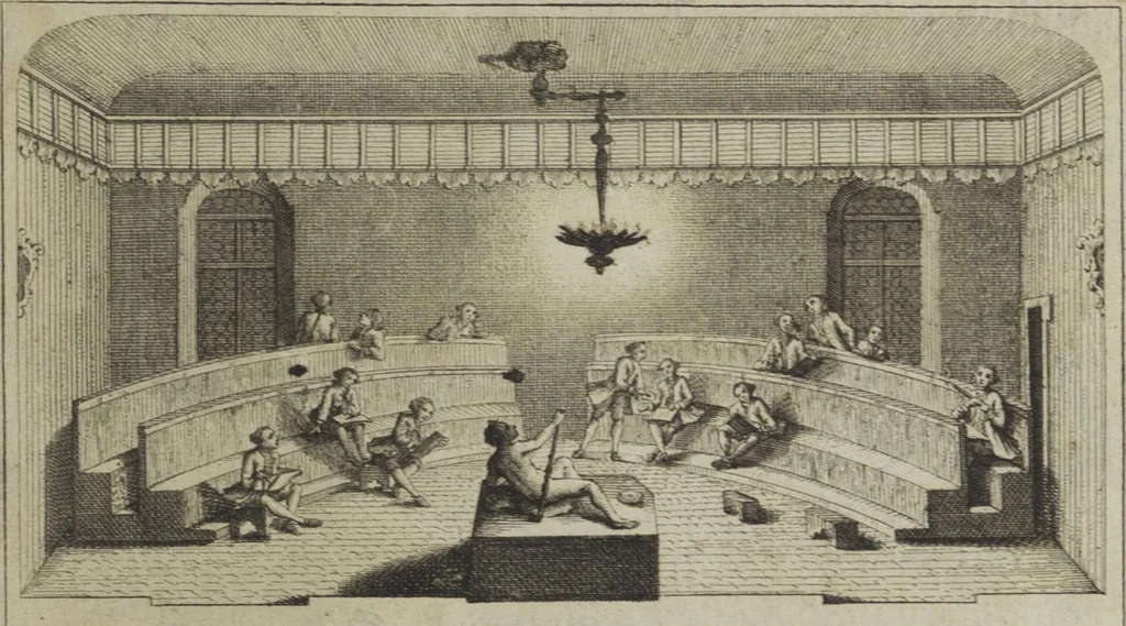 An illustration from Capitoli dell'Accademia della pittura aperta dalla magnifica città di Verona l'anno MDCCLXVI, 1766, leaf 1