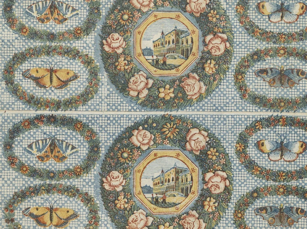An illustration from Collection of Dutch and Italian decorated papers from the 18th century, 1700, leaf 3