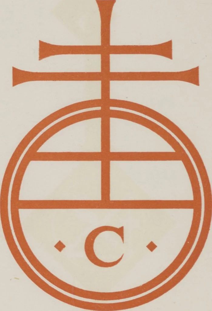 An illustration from Handelsmarken und Fabrikzeichen, von Carl Ernst Hinkefuss und Wilhelm H. Deffke, 1917, leaf 40