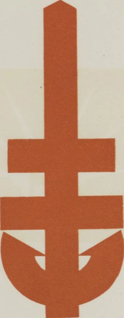 An illustration from Handelsmarken und Fabrikzeichen, von Carl Ernst Hinkefuss und Wilhelm H. Deffke, 1917, leaf 71