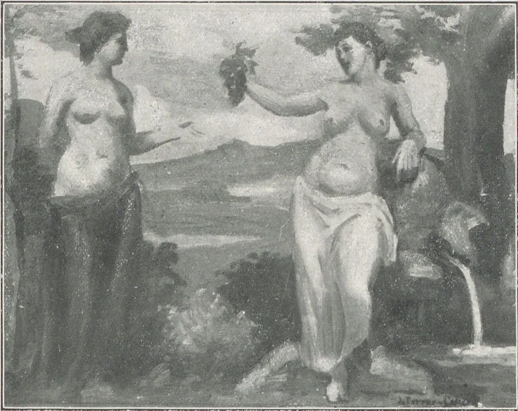 An illustration from Exposició de dibuixos y pintures de J. Torres-Garcia, 1912, leaf 13